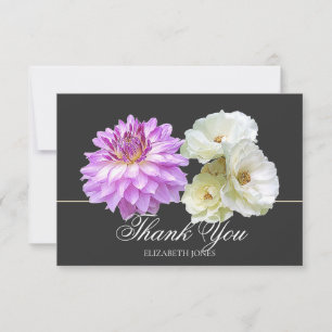 Roses Blanches Élégantes Dahlia Violet Chic Merci