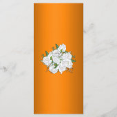 Roses blanches élégantes sur le menu Mariage orang (Dos)