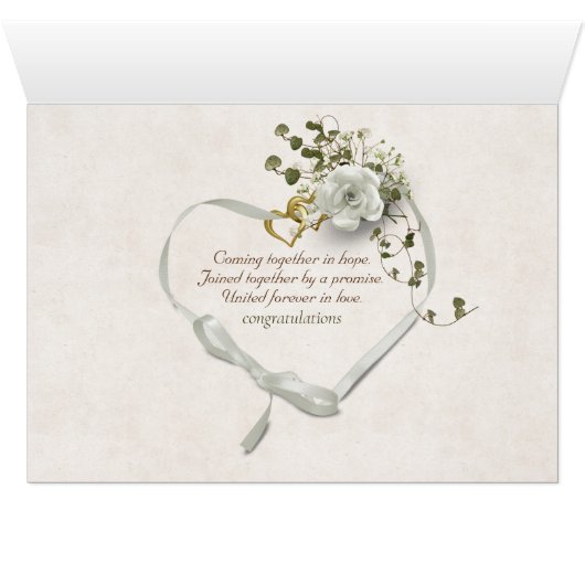 roses blanches et anneaux mariages (Intérieur Horizontal (Bas))