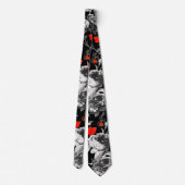 ROSES BLANCHES ET BOUTEILLES ROUGES Cravate noir (Dos)