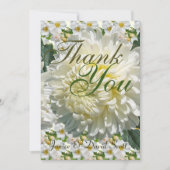 Roses blanches et Merci Mariage de chrysanthème (Devant)