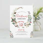 Roses blanches et Noël saint invitation de la cour (Debout devant)
