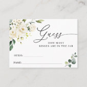 Roses Blanches Eucalyptus Devinez Combien De Carte (Devant)