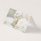 Roses blanches fanées Mariage photo Table Place Ca (Front)