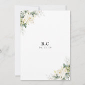 Roses blanches Floral Bridal Show Invitation (Dos)