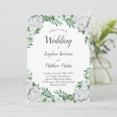 Roses blanches Floral verdure Invitations de maria (Debout devant)