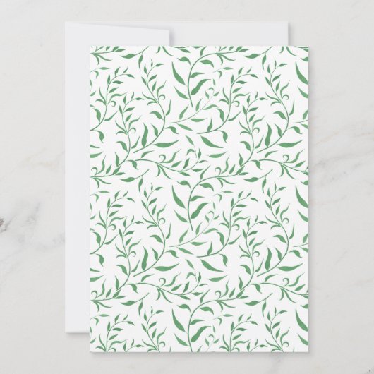 Roses blanches Floral verdure Invitations de maria (Dos)
