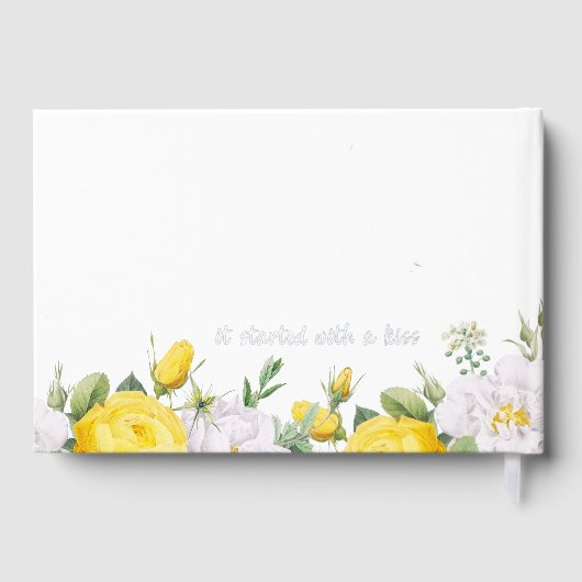 Roses blanches jaunes élégantes et uniques Or flor (Verso)