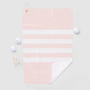 Roses blanches Motif Serviette de golf personnalis