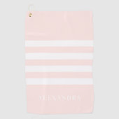 Roses blanches Motif Serviette de golf personnalis (Devant)