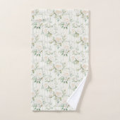 Roses Blanches Romantiques Bleues Bleues Blancs Ba (Serviette à main)