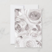 Roses Blanches Rose Rose Or Mariage moderne RSVP (Dos)