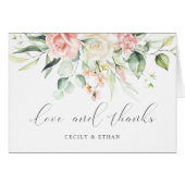 Roses blanches roses Eucalyptus Merci Mariage (Devant Horizontal)