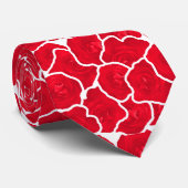 Roses blanches rouges Cravate de motifs floraux él (Roulé)