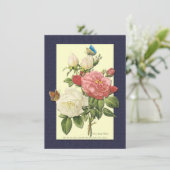 Roses blanches rouges et invitations personnalisée (Debout devant)