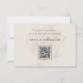 Roses blanches rustiques mariage RSVP Carte de rép (Dos)
