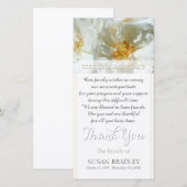 Roses blanches sauvages Merci de sympathie avec l' (Devant / Derrière)