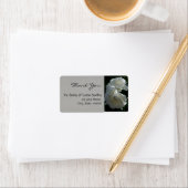 Roses blanches sauvages Merci Étiquette 1 (En situation)