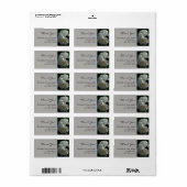 Roses blanches sauvages Merci Étiquette 1 (Feuille entière)