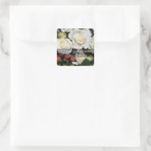 Roses Blanches Sauvegardez Le Sticker Date (Sac)