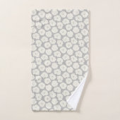 Roses blanches sur gris clair - motif sans soudure (Serviette à main)