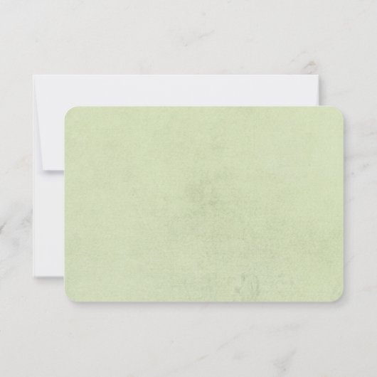 roses blanches sur vert avec cadre noir RSVP (Dos)