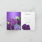 Roses blanches vintages Fleurs violettes Cartes de (Intérieur)