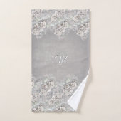 Roses blancs antiques avec (ou sans) votre (Serviette à main)