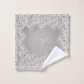 Roses blancs antiques avec (ou sans) votre (Gant de toilette)