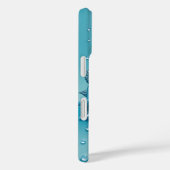 Roses bleu Icy avec droplets Coque-Mate coque ipho (Verso / Droite)