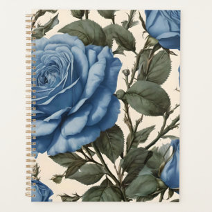 Roses Bleus Et Feuilles Verts,
