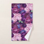 Roses Bleus Et Violets (Serviette à main)