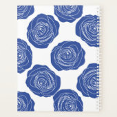Roses bleus sur blanc_ motif floral Script (Dos)