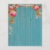 Roses Blue Barn Wood Birthday (Achterkant)