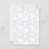 Roses Blue Crest Wedding Save The Date (Dos)