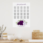 Roses Boho violet 20 Mariages de table Tableau de  (Cuisine)