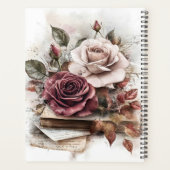 Roses bordeaux et blanches avec des lettres et des (Dos)