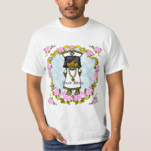 Roses Bruin Meisje Verpleegster T-shirt
