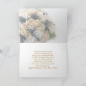 Roses, carte d'anniversaire de mariage pour la (Intérieur)