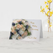 Roses, carte d'anniversaire de mariage pour la (Fleur jaune)