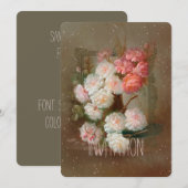 ROSES - Carte d'invitation (Devant / Derrière)
