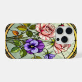 Roses chic violettes sauvages verre teinté (Verso Horizontal)