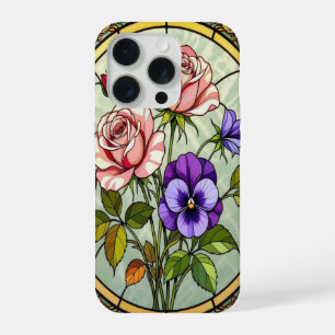 Roses chic violettes sauvages verre teinté