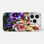 Roses chic violettes sauvages verre teinté (Verso Horizontal)