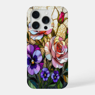 Roses chic violettes sauvages verre teinté