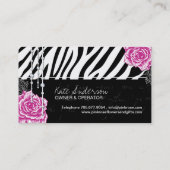 Roses chics minables sur des cartes de visite de (Dos)