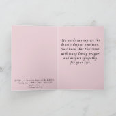 Roses chrétiens de rose de carte de sympathie (Intérieur)