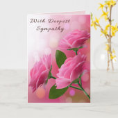 Roses chrétiens de rose de carte de sympathie (Fleur jaune)