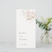 Roses Coupées en Papier Crème Simples | Programme  (Debout devant)