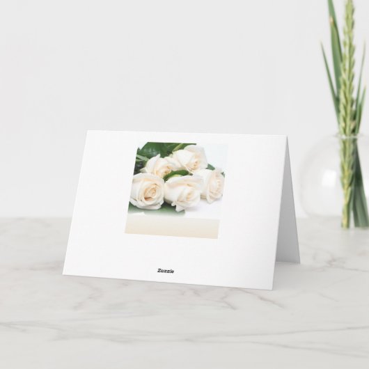 Roses crème blanches. Merci Mère pour mon mariage (Dos)